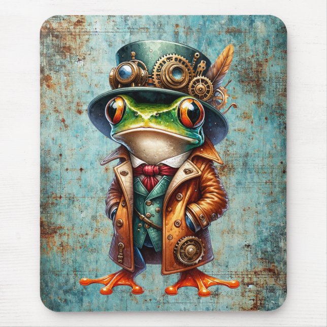 Steampunk Frog Mouse Mat (Front)