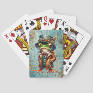 Steampunk Frog  Playing Cards