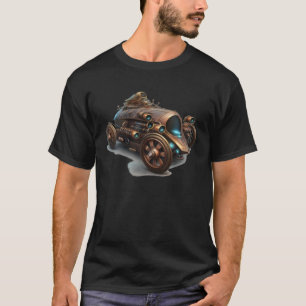Steampunk Future Car Retro Scifi Mechanical Gear C T-Shirt