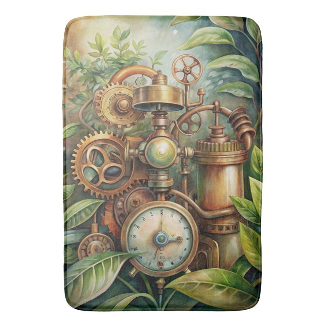 Steampunk Garden Bath Mat (Front Vertical)