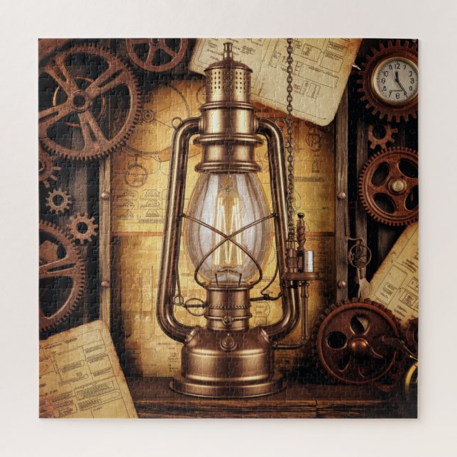 Steampunk Gas Light Puzzle (Vertical)
