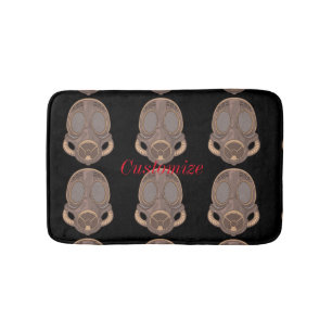 Steampunk Gas Mask Thunder_Cove Bath Mat