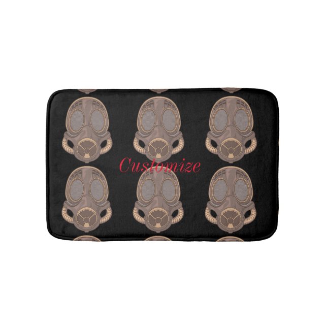 Steampunk Gas Mask Thunder_Cove Bath Mat (Front)