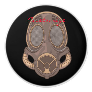 Steampunk Gas Mask Thunder_Cove Ceramic Knob