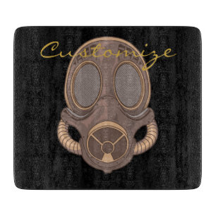 Steampunk Gas Mask Thunder_Cove Cutting Board