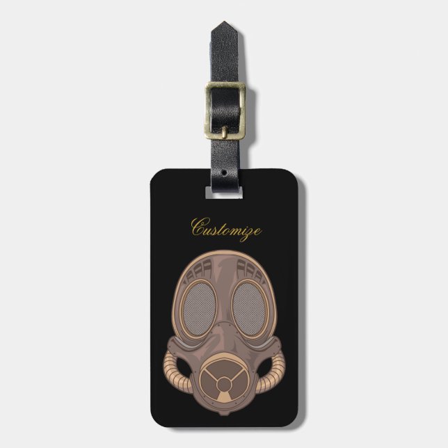 Steampunk Gas Mask Thunder_Cove Luggage Tag (Front Vertical)