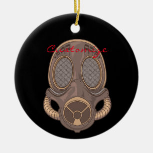 Steampunk Gas Masks Thunder_Cove Ceramic Tree Decoration