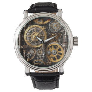 Steampunk Gear and Lever Engine Watch