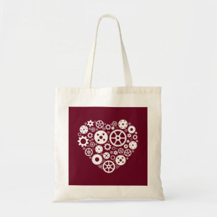 Steampunk Gear Heart Tote Bag