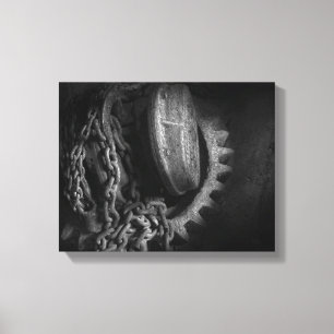 Steampunk - Gear - Hoist and chain Canvas Print