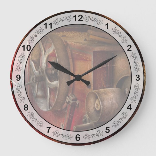Steampunk - Gear - It used to work Large Clock (Front)