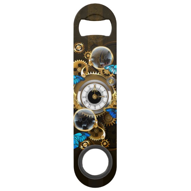 Steampunk Gears and Blue Butterflies (Front)