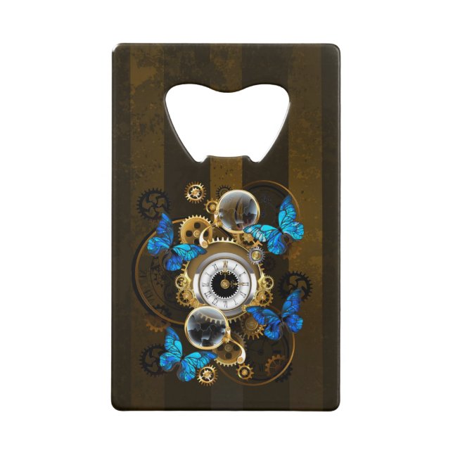 Steampunk Gears and Blue Butterflies (Front)