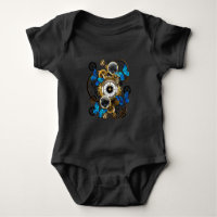 Steampunk Gears and Blue Butterflies