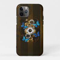 Steampunk Gears and Blue Butterflies