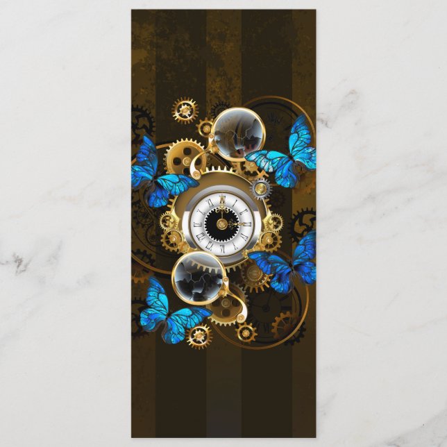 Steampunk Gears and Blue Butterflies Programme (Front)