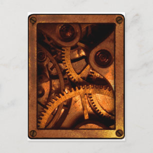 Steampunk Gears Clockwork Postcards