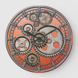 steampunk gears cogs engine vintage machine clock