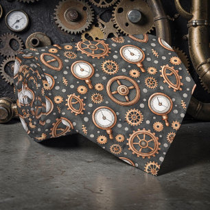 Steampunk Gears Custom Necktie Tie
