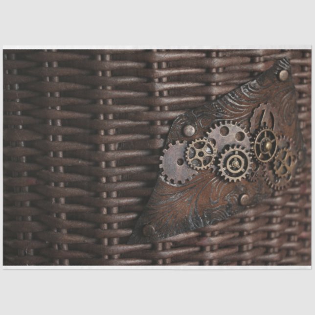 Steampunk Gears Decoupage 20x30 Tissue Paper (Front)