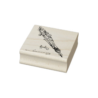 Steampunk Gears Fountain Pen Rubber Stamp