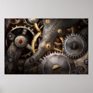 Steampunk - Gears - Horology Poster