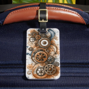 Steampunk Gears Luggage Tag