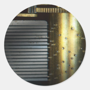 Steampunk - Gears - Music Machine Classic Round Sticker