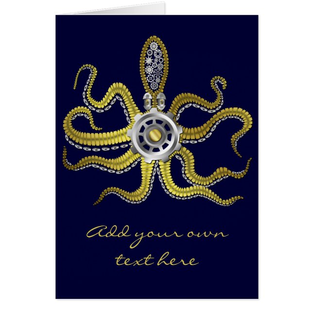 Steampunk Gears Octopus Kraken (Front)