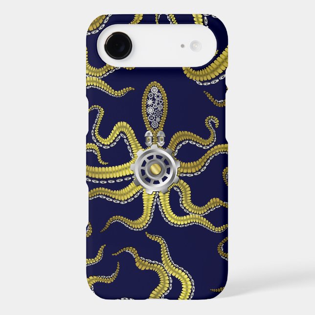 Steampunk Gears Octopus Kraken Case-Mate iPhone Case (Back)