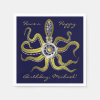 Steampunk Gears Octopus Kraken