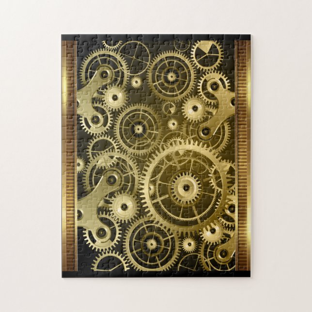 Steampunk Gears Puzzle (Vertical)