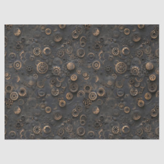Steampunk Gears, Rusty Metal Pattern for Decoupage Tissue Paper
