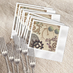 Steampunk Gears Vintage Party Theme Napkin