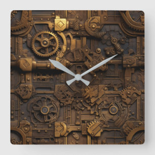 Steampunk Gears Wall Clock