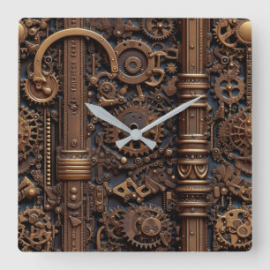 Steampunk Gears Wall Clock