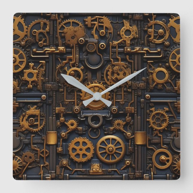 Steampunk Gears Wall Clock (Front)