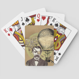 Steampunk Gentleman Collage Playing Cards