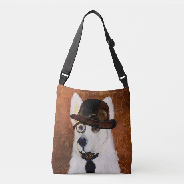 Steampunk German Shepherd    Crossbody Bag (Front)