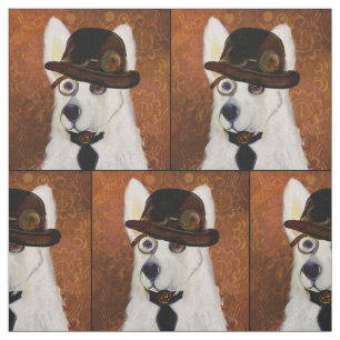 STEAMPUNK GERMAN SHEPHERD  FABRIC