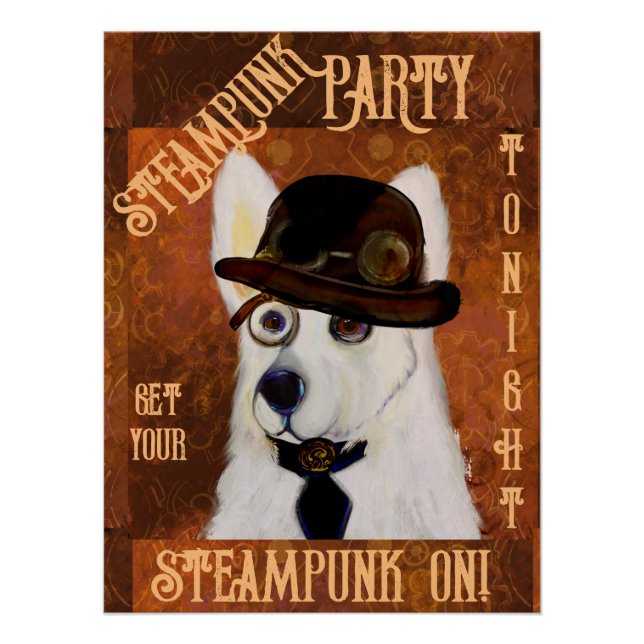 Steampunk German Shepherd       Poster (Front)