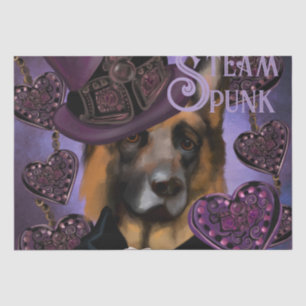 Steampunk German Shepherd Tissue Paper