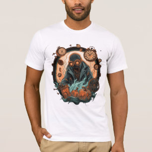 Steampunk Ghost Time Traveller Halloween T-Shirt
