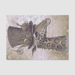 Steampunk Giraffe Animal Tissue Paper