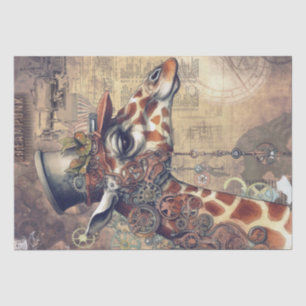 Steampunk Giraffe Animal Tissue Paper
