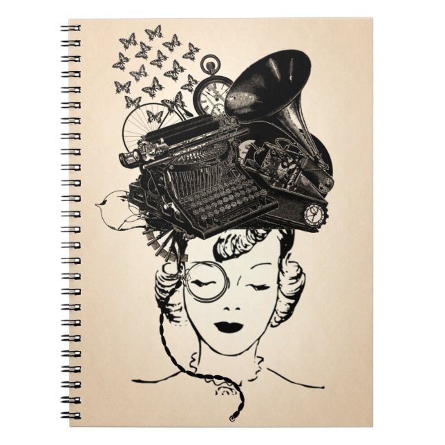 Steampunk Girl Notebook (Front)