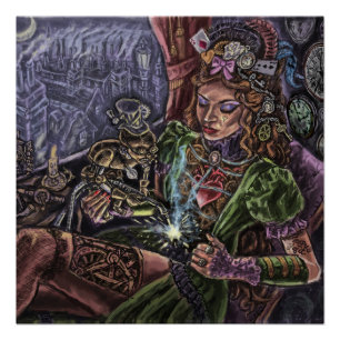 Steampunk Girl Poster
