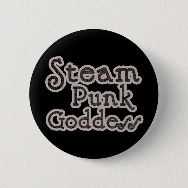 Steampunk Goddess 6 Cm Round Badge (Front)