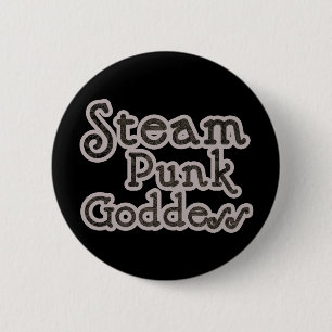 Steampunk Goddess 6 Cm Round Badge