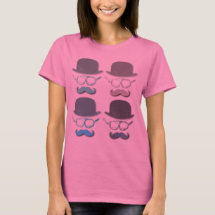 Steampunk Goggles, Hats and Moustaches T-Shirt